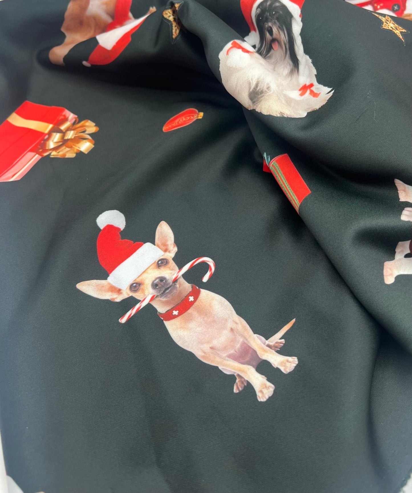 Dogs Presents Printed Plain Scuba 2 Way Stretch Jersey Fabric - T9 Fabrics