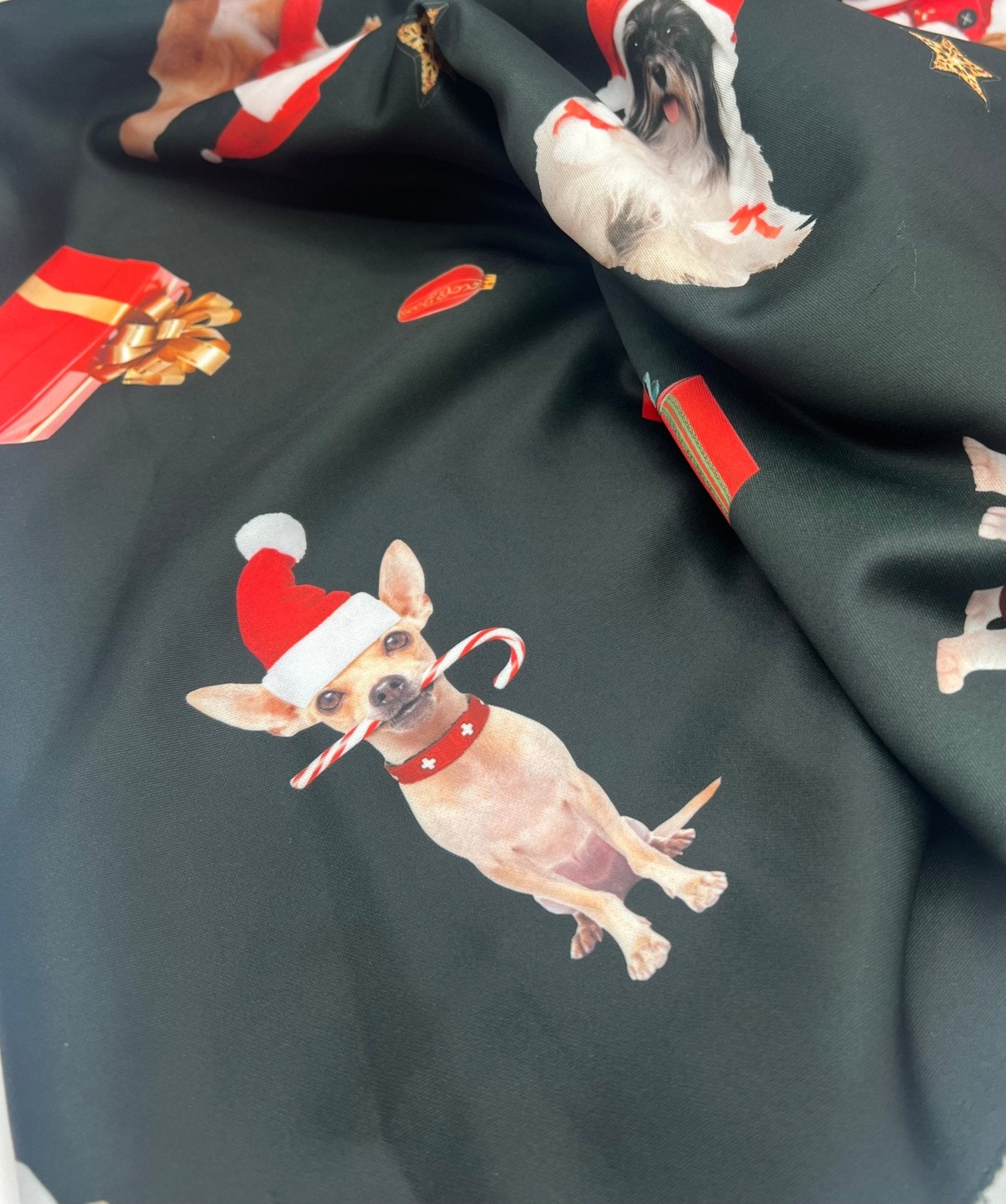 Dogs Presents Printed Plain Scuba 2 Way Stretch Jersey Fabric - T9 Fabrics