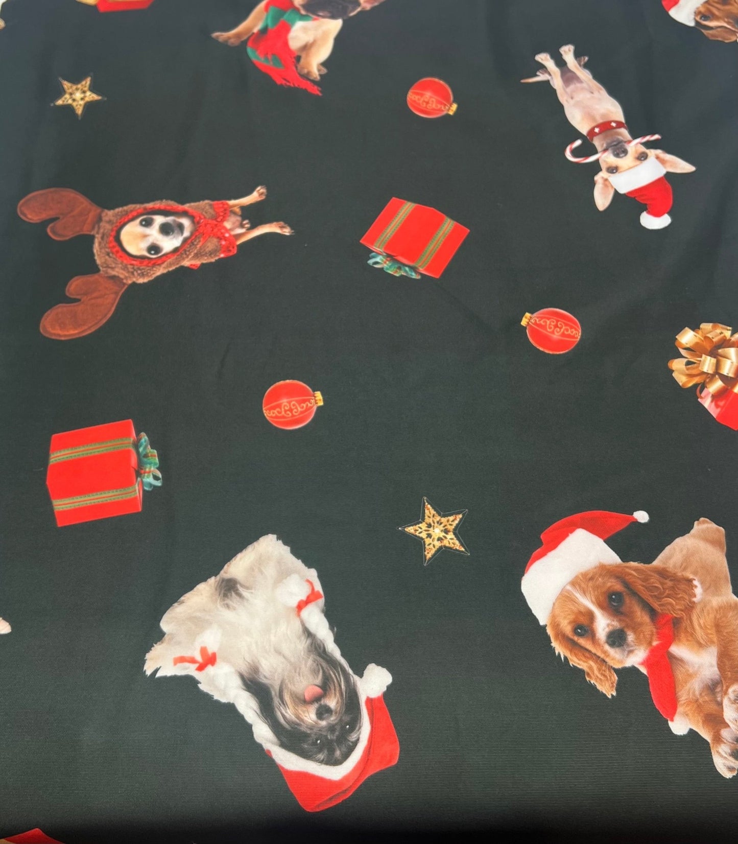 Dogs Presents Printed Plain Scuba 2 Way Stretch Jersey Fabric - T9 Fabrics