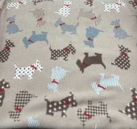 Dogs Printed Anti - Pil Polar Fleece Fabric Blanket Loungewear - T9 Fabrics