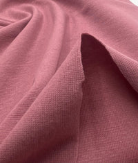 Dusky Pink Jersey Cuffing Ribbing Fabric 270 GSM Cotton Knit 70cm Wide - T9 Fabrics