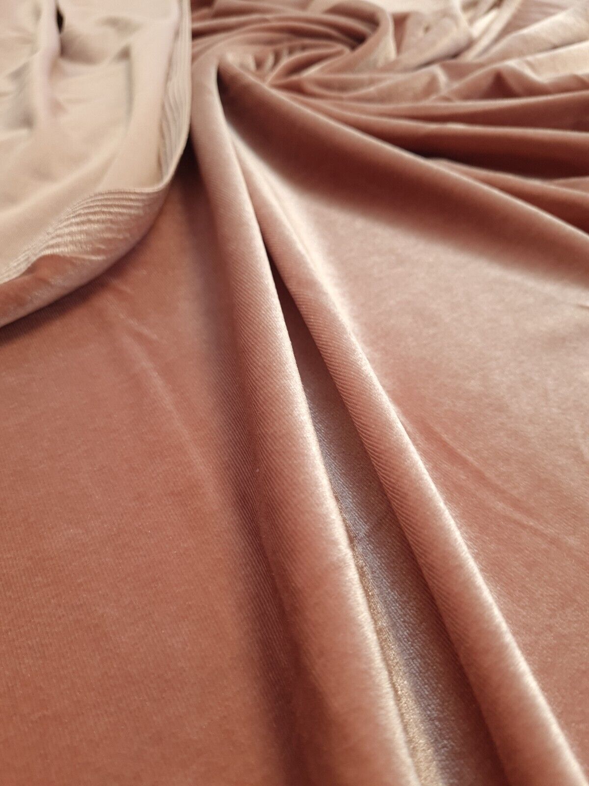 Dusky Pink Velour Fabric - T9 Fabrics