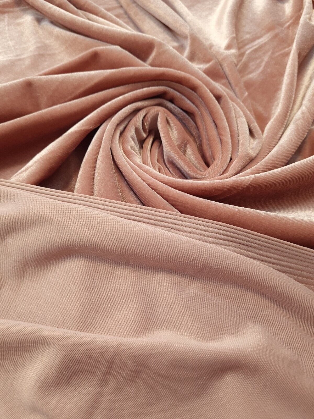 Dusky Pink Velour Fabric - T9 Fabrics