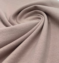 Earthy Pink Jersey Cuffing Ribbing Fabric 270 GSM Cotton Knit 70cm Wide - T9 Fabrics