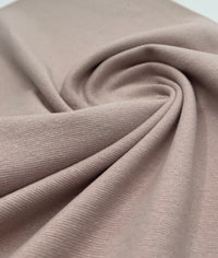 Earthy Pink Jersey Cuffing Ribbing Fabric 270 GSM Cotton Knit 70cm Wide - T9 Fabrics