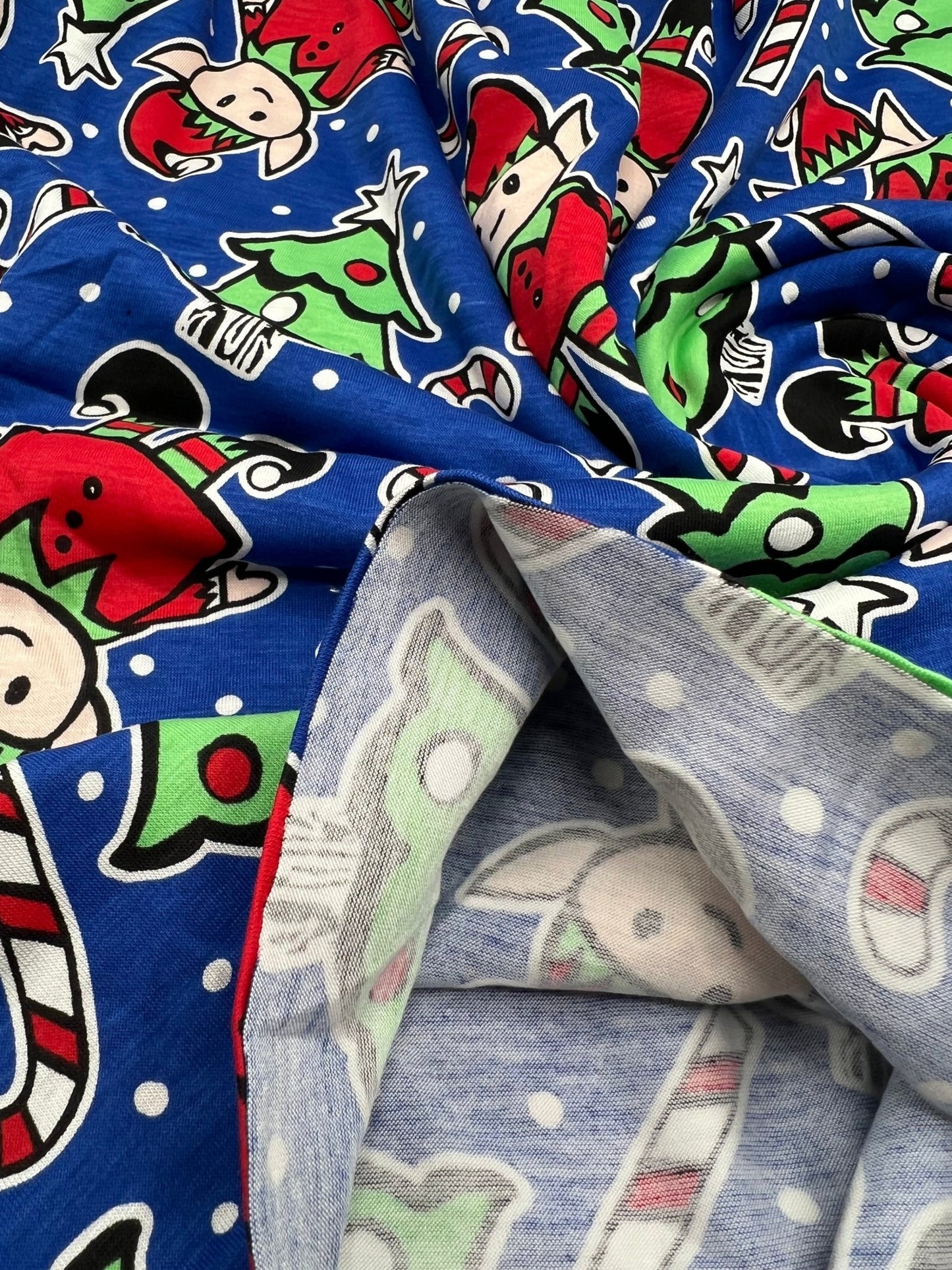 Elf Tree Print Viscose Elastane 4 Way Stretch Fabric - T9 Fabrics