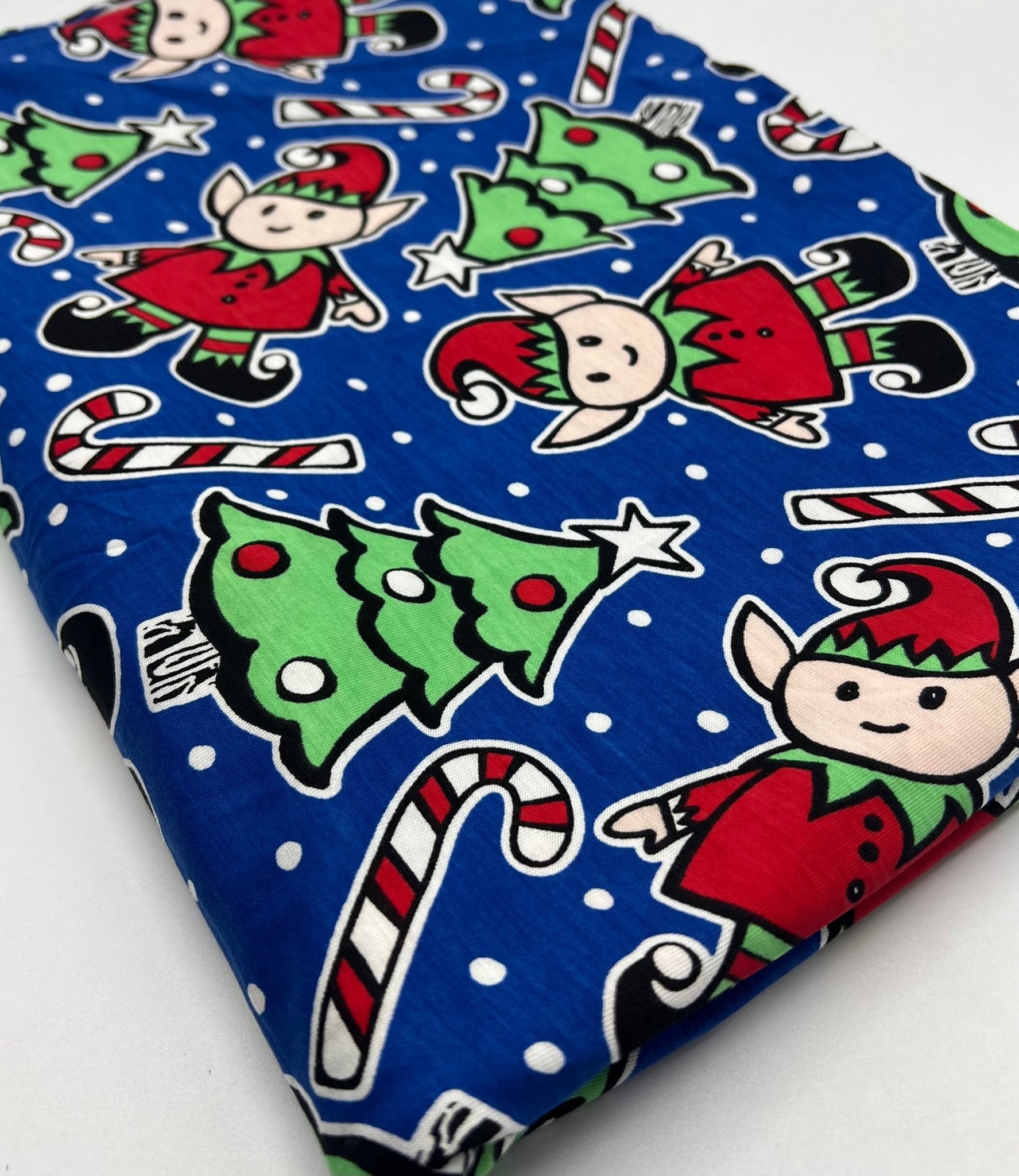 Elf Tree Print Viscose Elastane 4 Way Stretch Fabric - T9 Fabrics