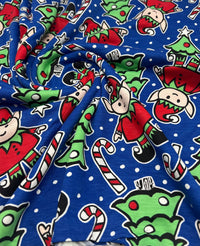 Elf Tree Print Viscose Elastane 4 Way Stretch Fabric - T9 Fabrics
