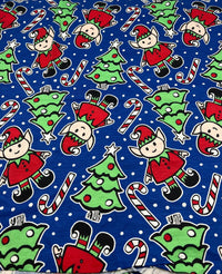 Elf Tree Print Viscose Elastane 4 Way Stretch Fabric - T9 Fabrics