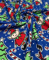 Elf Tree Print Viscose Elastane 4 Way Stretch Fabric - T9 Fabrics