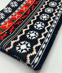 Fair Aisle Printed Plain Scuba 2 Way Stretch Jersey Fabric - T9 Fabrics