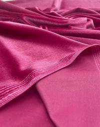 Flo Pink Plain Velour Spandex Stretch Fabric - T9 Fabrics