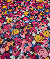 Floral Mesh Fabric Stretch - T9 Fabrics