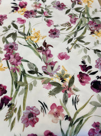 Floral Scuba Foam 3D Scuba Stretch Jersey Fabric 2 Way Stretch - T9 Fabrics