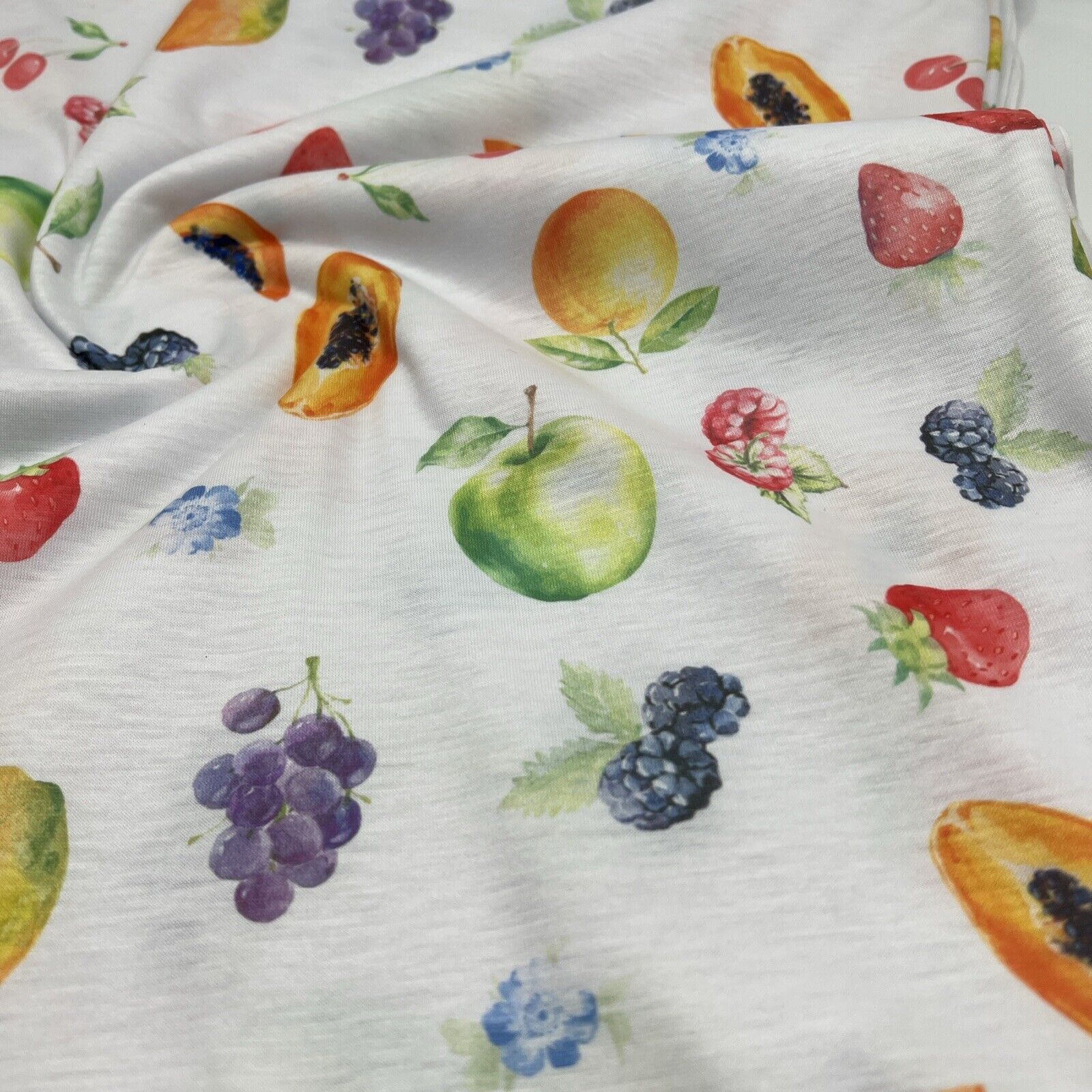 Fruit Print Spun Poly Stretch Fabric - T9 Fabrics