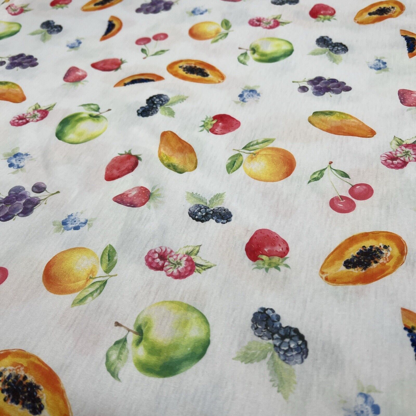 Fruit Print Spun Poly Stretch Fabric - T9 Fabrics