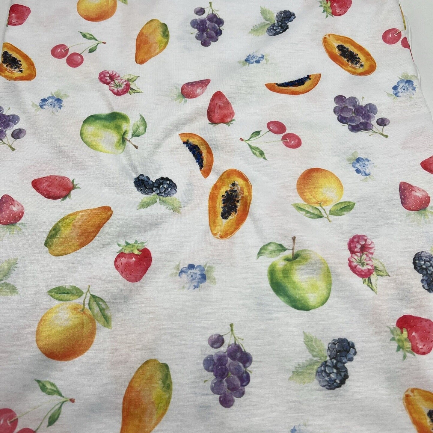 Fruit Print Spun Poly Stretch Fabric - T9 Fabrics