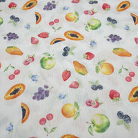 Fruit Print Spun Poly Stretch Fabric - T9 Fabrics