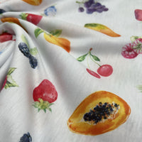 Fruit Print Spun Poly Stretch Fabric - T9 Fabrics