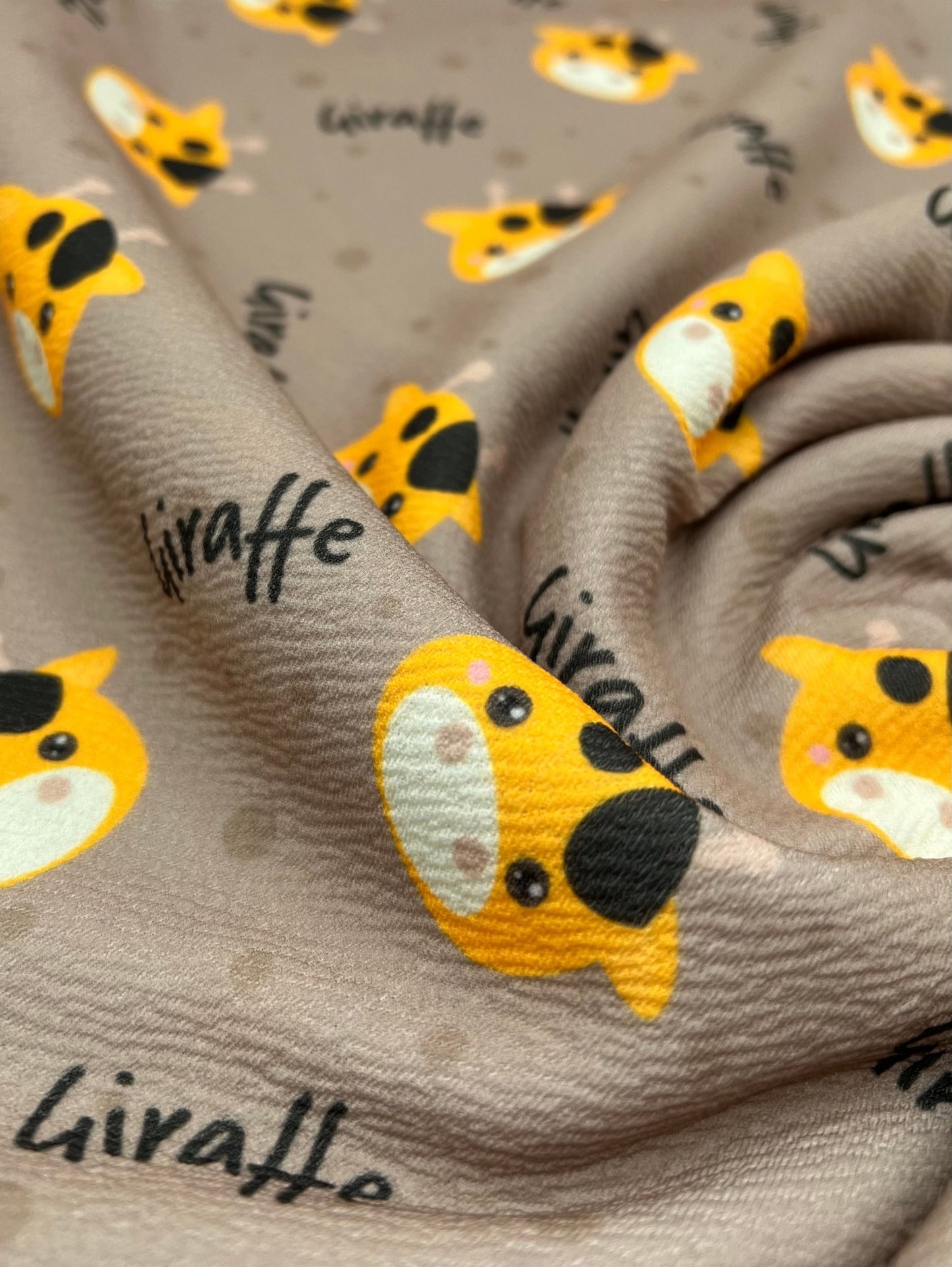 Giraffe Print Liverpool Stretch Fabric - T9 Fabrics