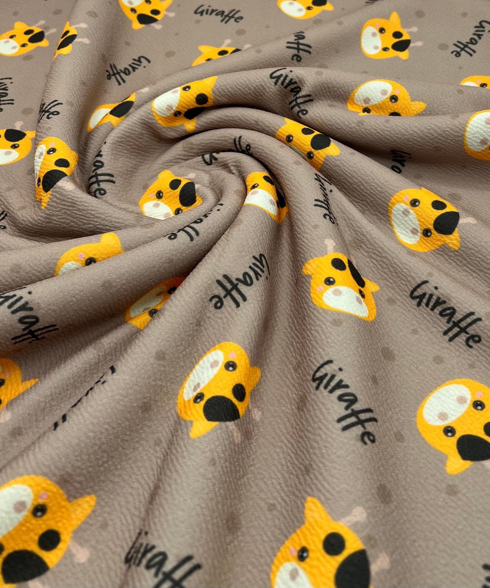 Giraffe Print Liverpool Stretch Fabric - T9 Fabrics