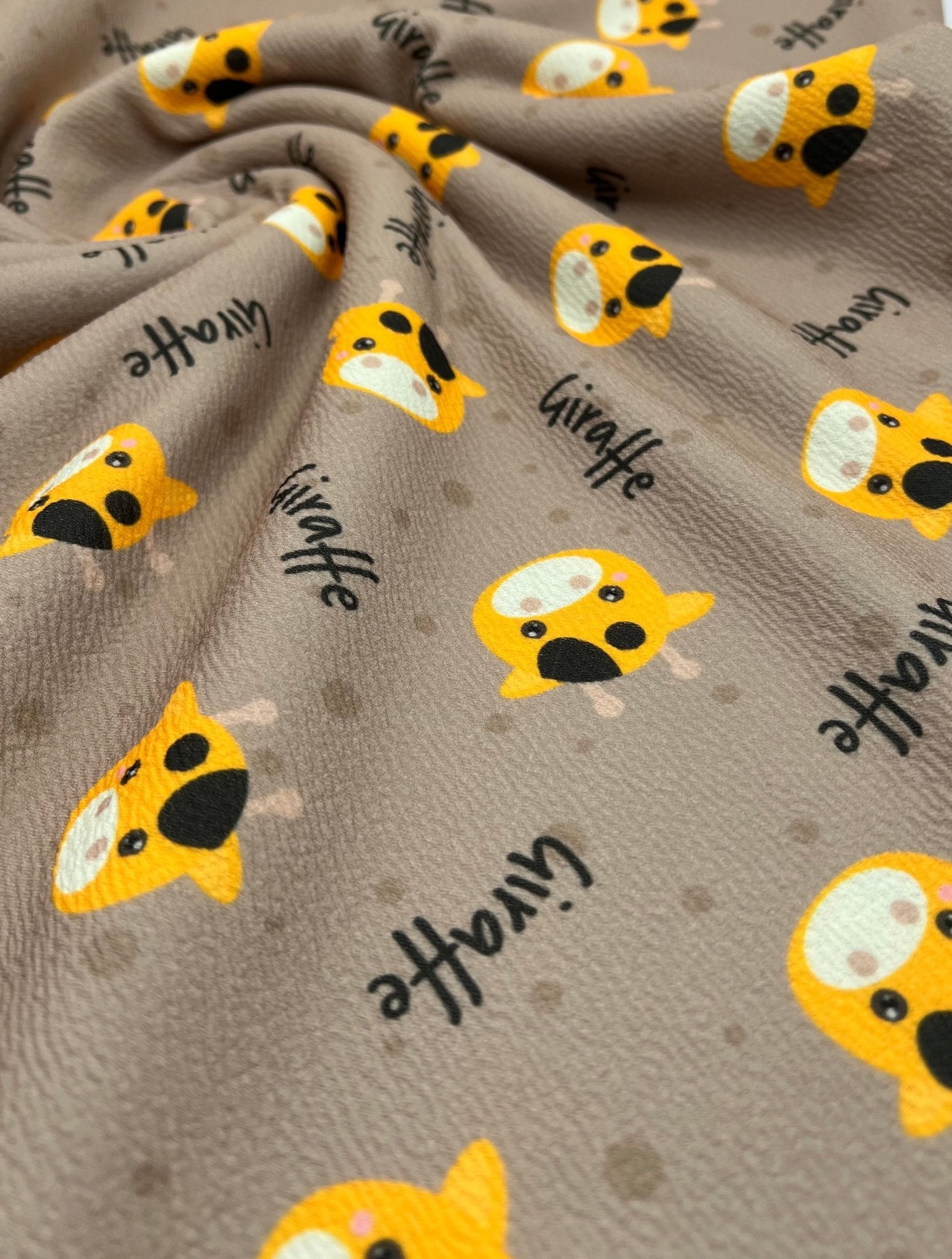 Giraffe Print Liverpool Stretch Fabric - T9 Fabrics