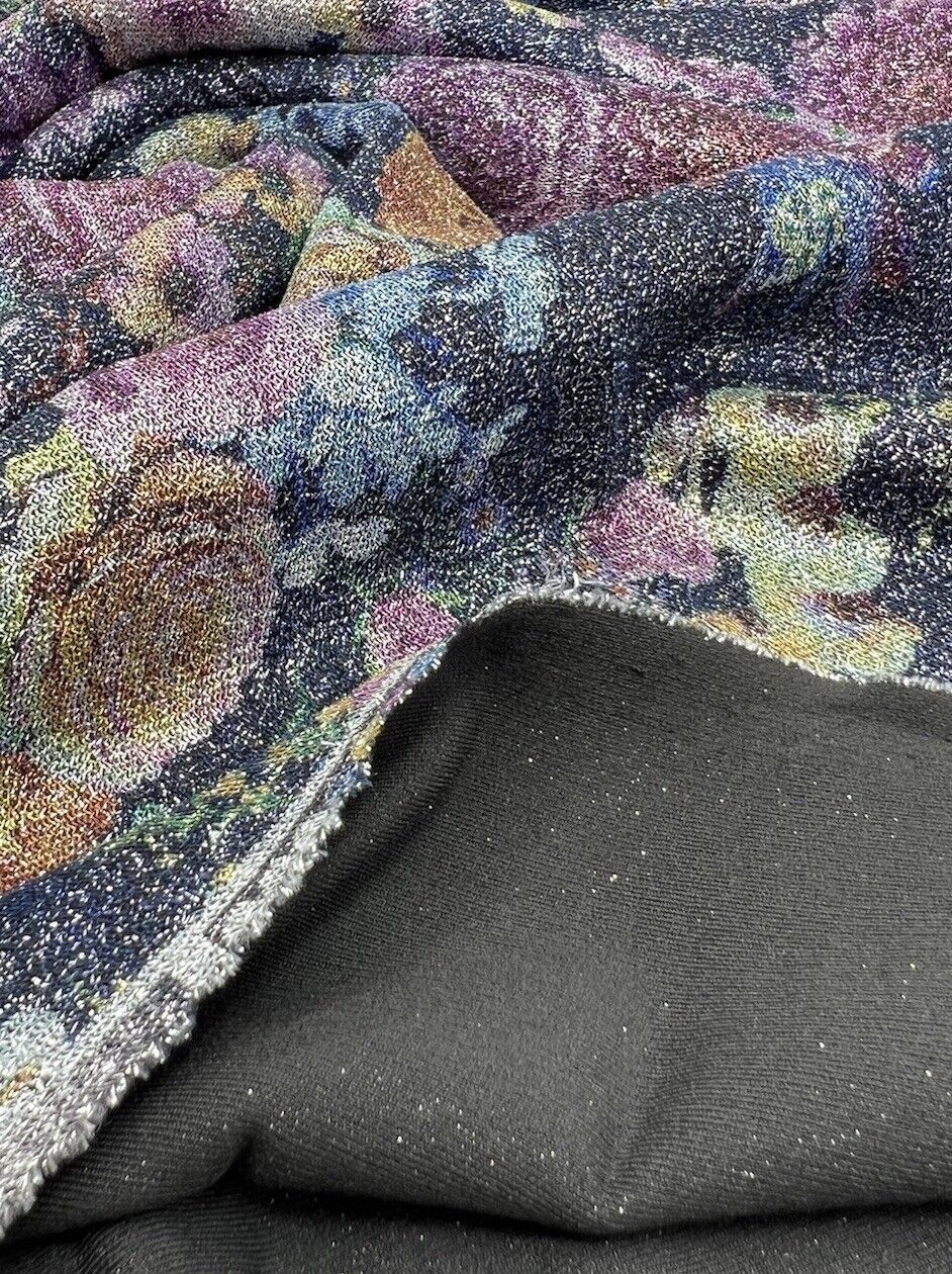 Glitter Floral Lightweight Stretch Fabric - T9 Fabrics