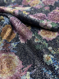 Glitter Floral Lightweight Stretch Fabric - T9 Fabrics