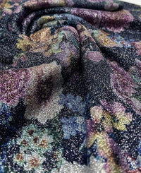 Glitter Floral Lightweight Stretch Fabric - T9 Fabrics