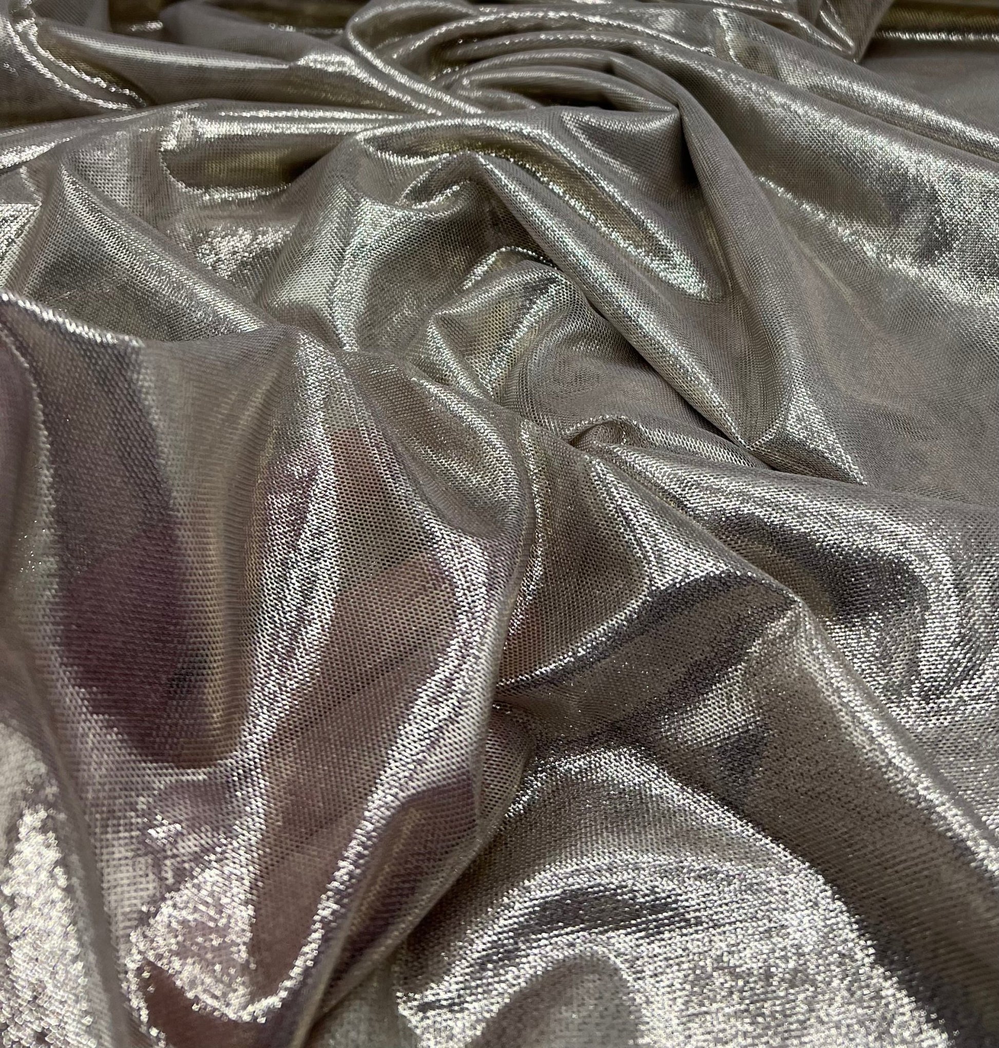 Gold Foil Mesh Fabric Stretch - T9 Fabrics