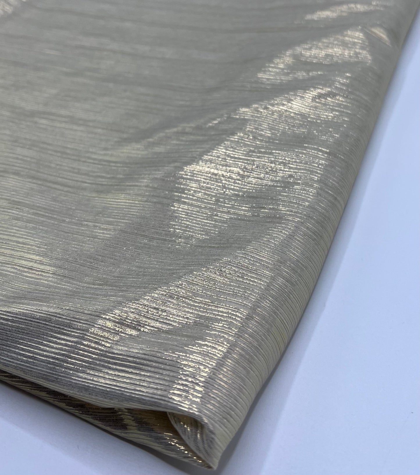 Gold Metallic Foil Rib Fabric - T9 Fabrics