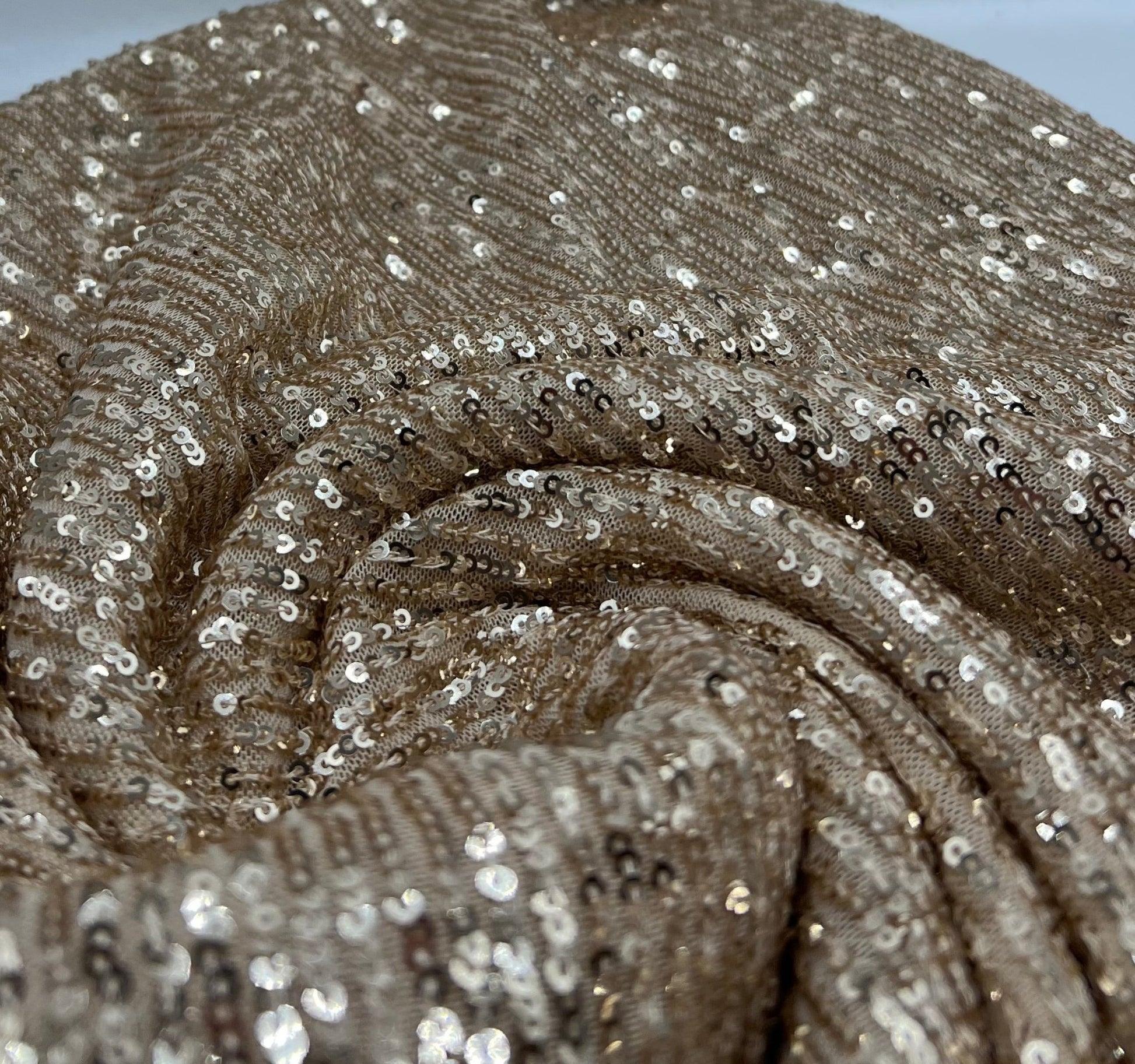 Gold On Gold Sequin Detail Fabric - T9 Fabrics