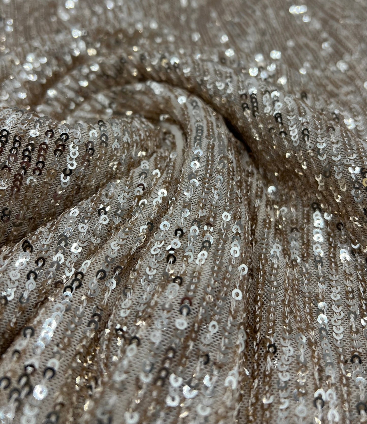 Gold On Gold Sequin Detail Fabric - T9 Fabrics