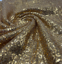 Gold On Stone Sequin Detail Non Stretch Fabric - T9 Fabrics