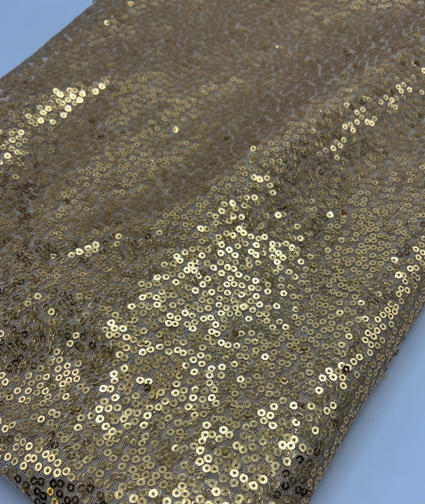 Gold On Stone Sequin Detail Non Stretch Fabric - T9 Fabrics