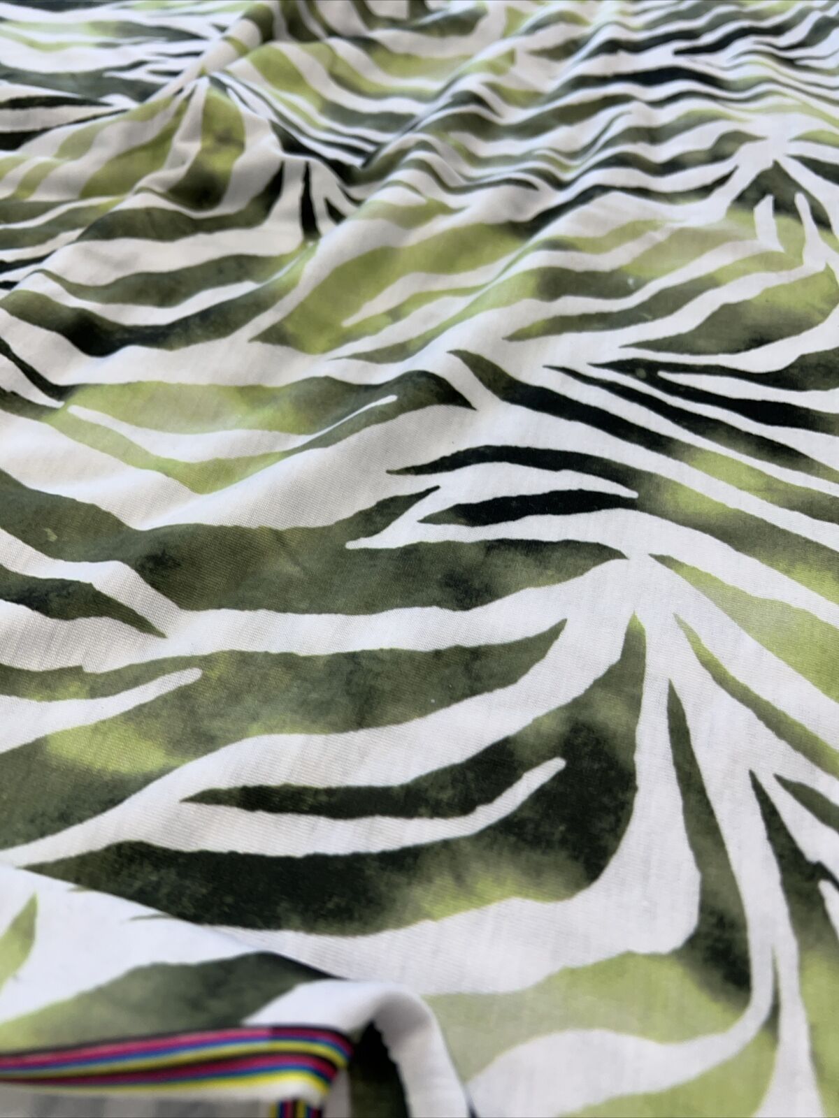 Green Animal Spun Poly Stretch Fabric - T9 Fabrics