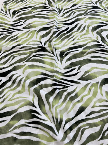 Green Animal Spun Poly Stretch Fabric - T9 Fabrics