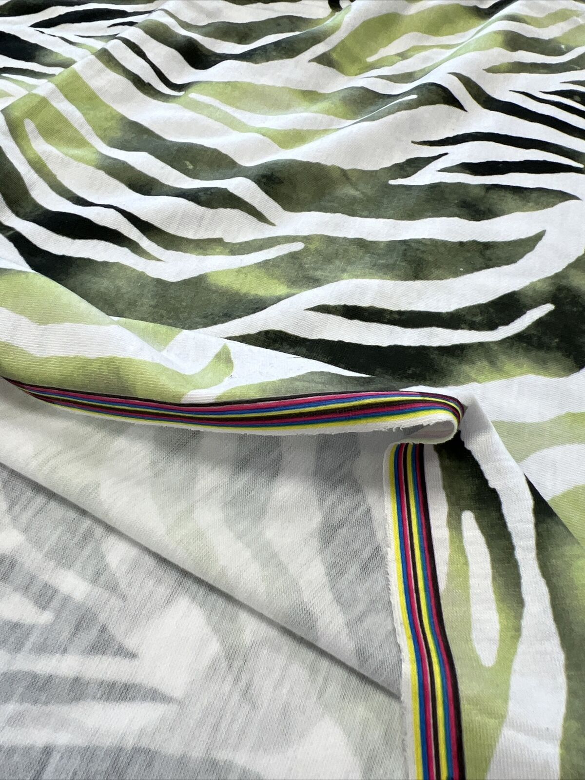 Green Animal Spun Poly Stretch Fabric - T9 Fabrics