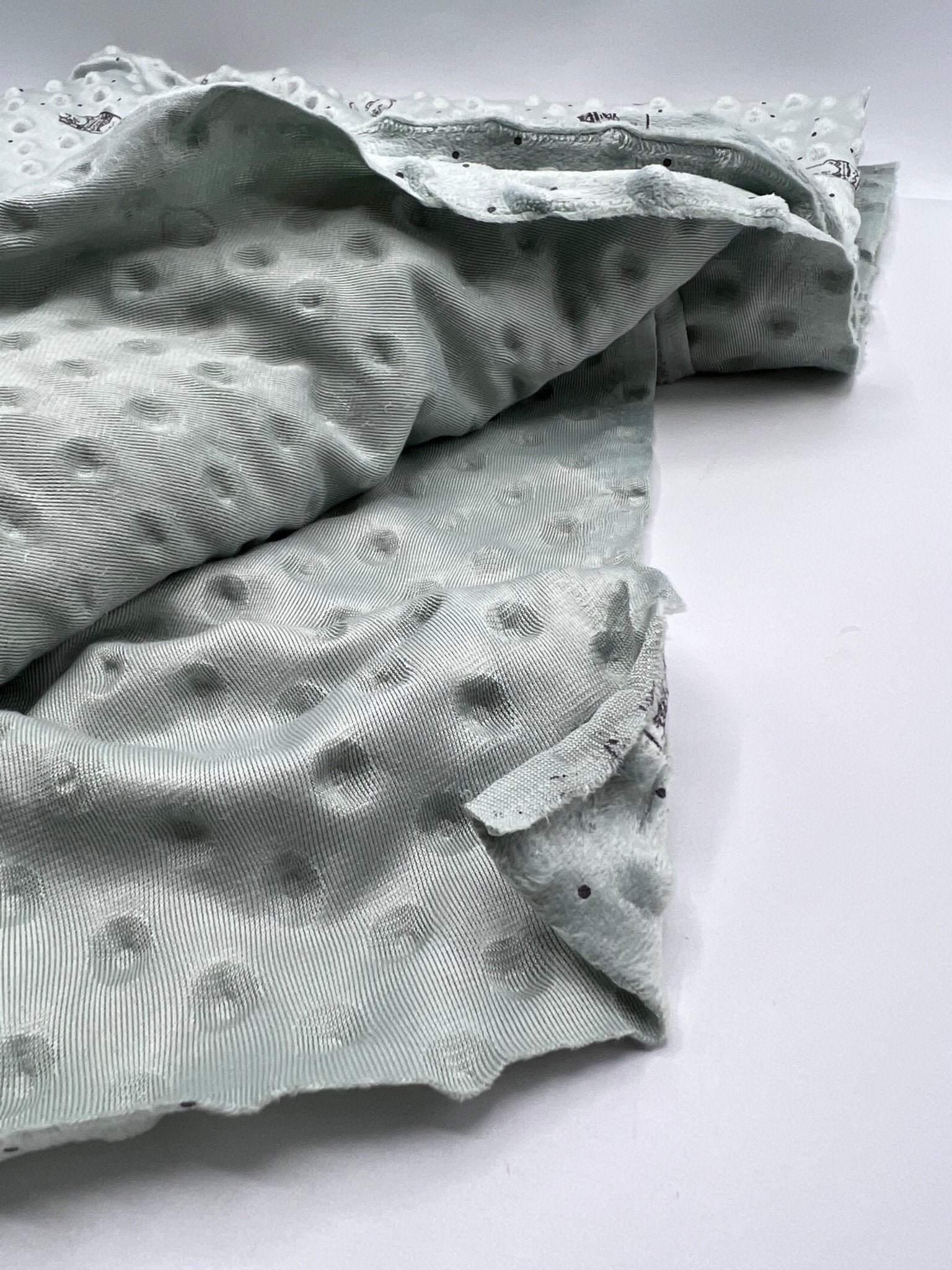 Green Bear Luxury Dimple Fleece Fabric Blanket Loungewear - T9 Fabrics