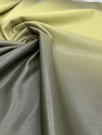 Green Black Faux Leather Leatherette Stretch Fabric - T9 Fabrics