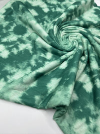 Green Mix Print Spun Poly Stretch Fabric - T9 Fabrics