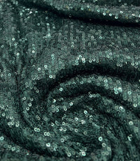 Green On Green Sequin Detail Stretch Fabric - T9 Fabrics