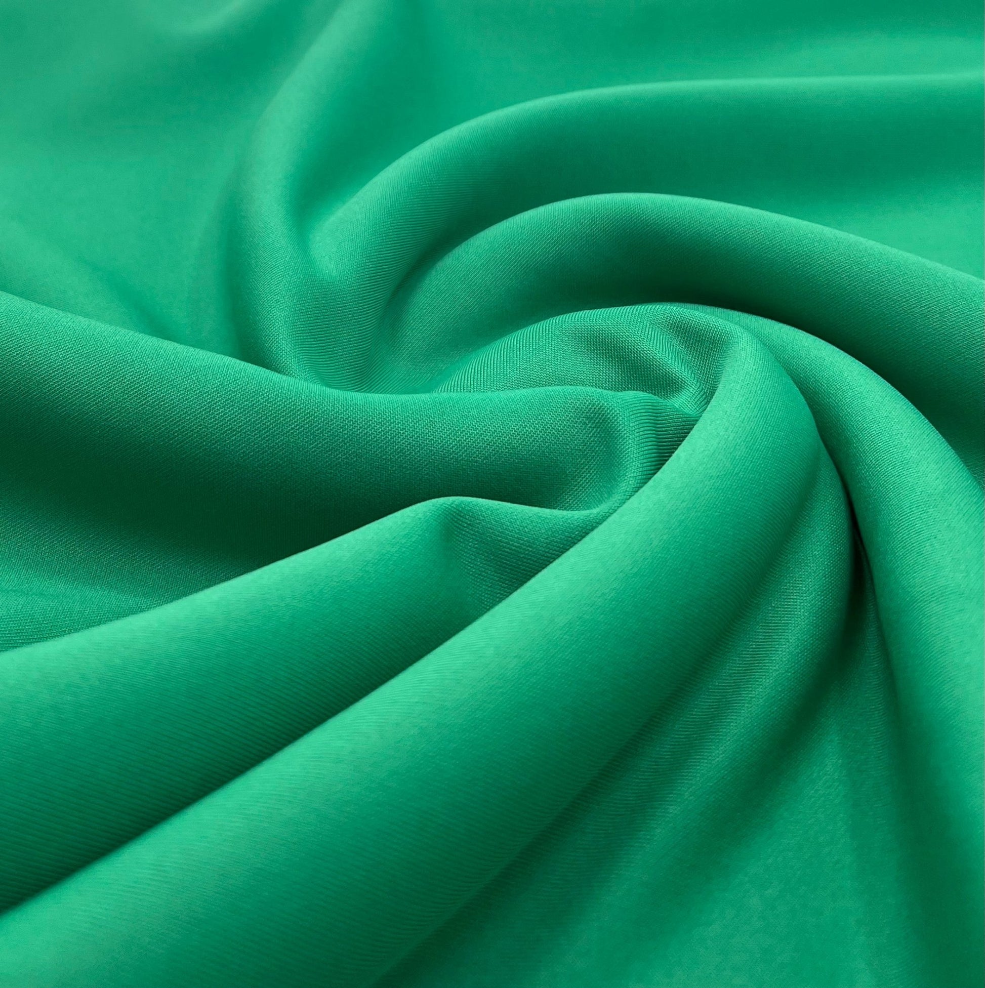 Green Plain Scuba 4 Way Stretch Jersey Fabric - T9 Fabrics