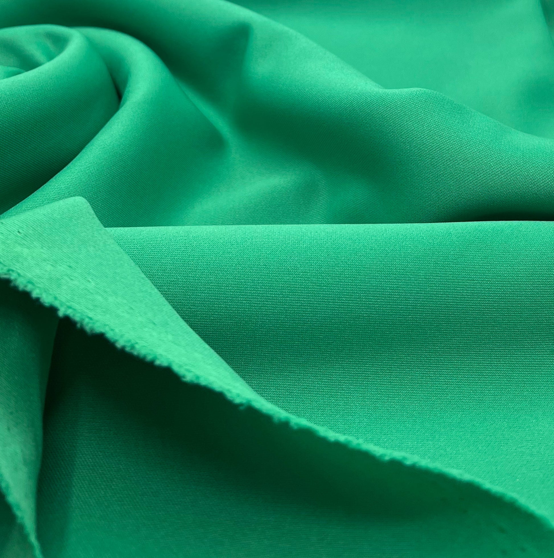 Green Plain Scuba 4 Way Stretch Jersey Fabric - T9 Fabrics