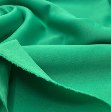 Green Plain Scuba 4 Way Stretch Jersey Fabric - T9 Fabrics