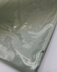 Green Silver Shiny Sequin Soft Touch 2 Way Stretch Fabric - T9 Fabrics