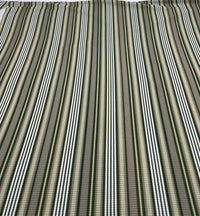 Green Stripe Print 2X1 Fine Rib Stretch Fabric - T9 Fabrics