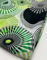 Green Swirl Printed Chiffon Dress Fabric - T9 Fabrics