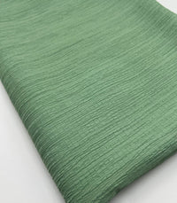 Green Textured Crinkle Lightweight Non Stretch Fabric - T9 Fabrics