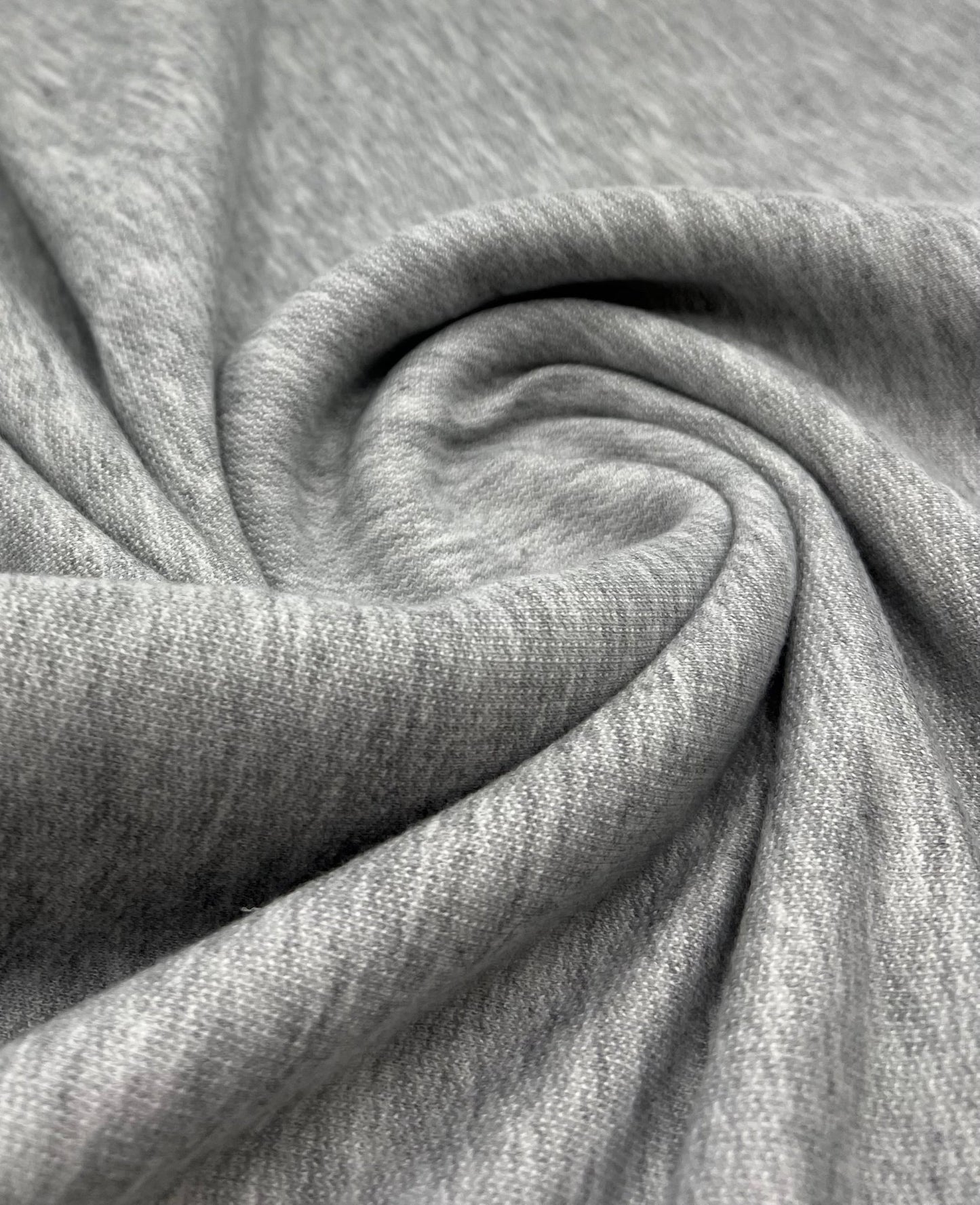 Grey 235GSM Poly French Terry Loopback Fabric - T9 Fabrics